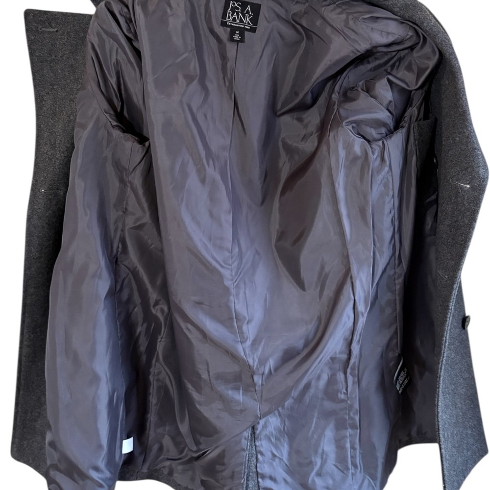 Jos. A. Bank Wool Pea Coat men’s medium regular. Charcoal gray. Like new! Sharp! - Picture 7 of 13